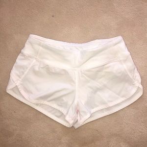 white ivivva shorts (lululemon)
